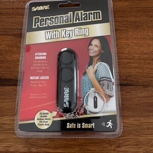 Sabre Black Personal Alarm with Key Ring